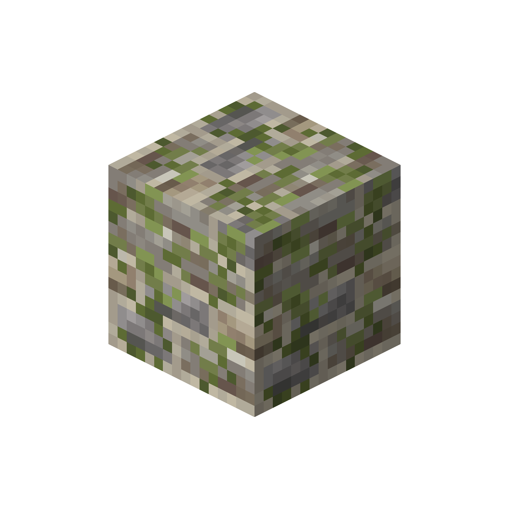 Mossy Layered Alpine Gneiss Bricks