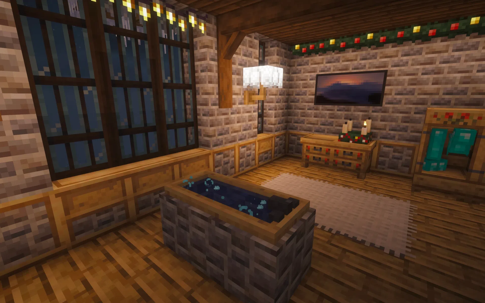 Lili`s Alpine Spa featuring Bathtub, Wardrobe and a Dresser