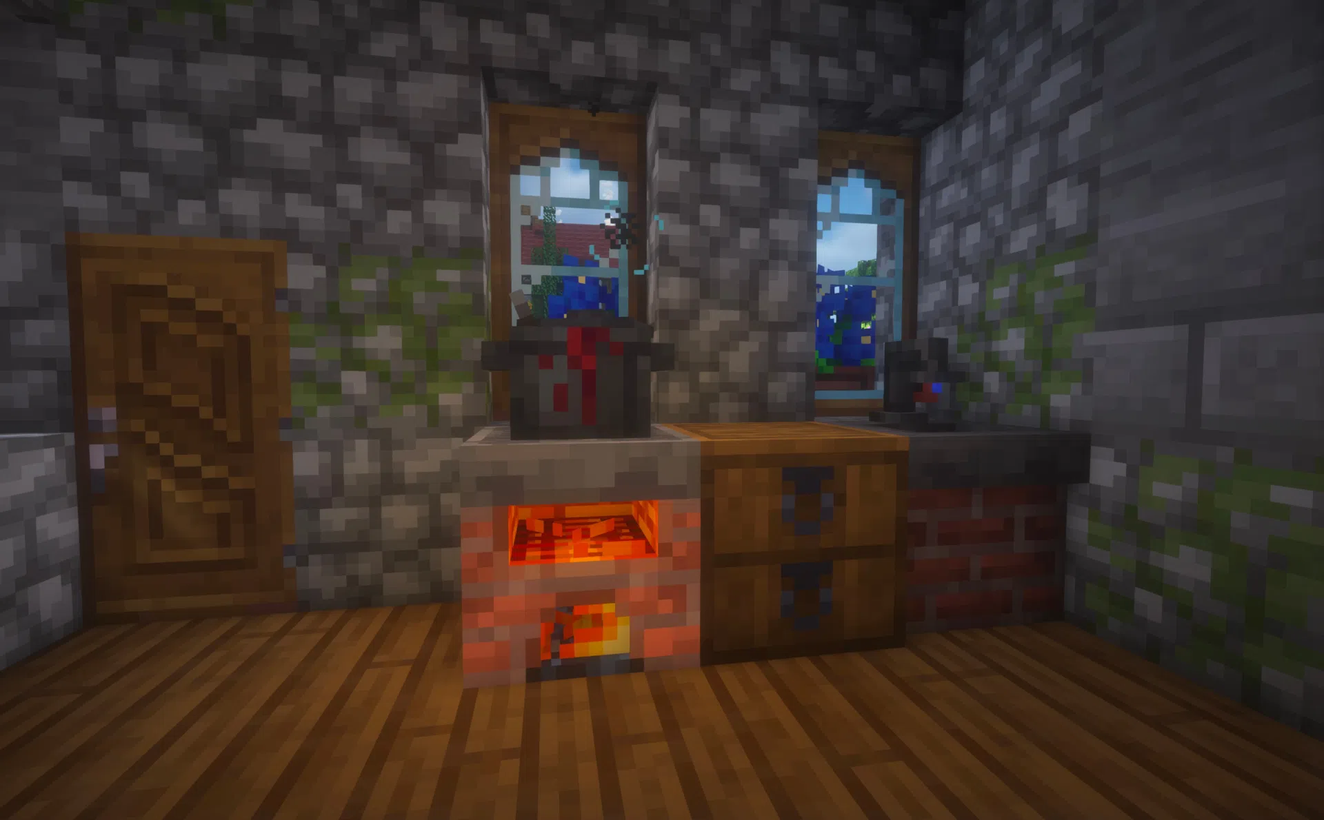 Preparing food in the kitchen